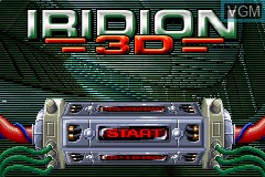 Title screen of the game Iridion 3D on Nintendo GameBoy Advance