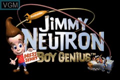 Title screen of the game Jimmy Neutron - Boy Genius on Nintendo GameBoy Advance