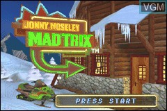 Title screen of the game Jonny Moseley - Mad Trix on Nintendo GameBoy Advance