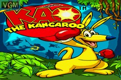 Title screen of the game Kao the Kangaroo on Nintendo GameBoy Advance