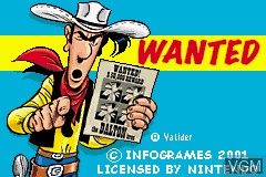 Title screen of the game Lucky Luke - Wanted! on Nintendo GameBoy Advance
