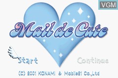 Title screen of the game Mail de Cute on Nintendo GameBoy Advance