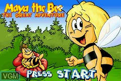 Title screen of the game Maya the Bee - The Great Adventure on Nintendo GameBoy Advance