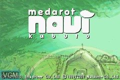 Title screen of the game Medarot Navi - Kabuto Version on Nintendo GameBoy Advance
