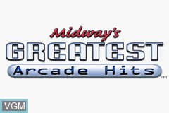 Title screen of the game Midway's Greatest Arcade Hits on Nintendo GameBoy Advance