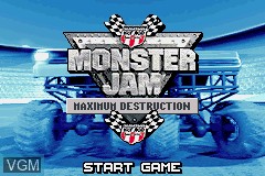 Title screen of the game Monster Jam - Maximum Destruction on Nintendo GameBoy Advance