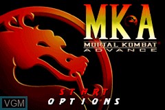 Title screen of the game Mortal Kombat Advance on Nintendo GameBoy Advance