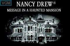 Title screen of the game Nancy Drew - Message in a Haunted Mansion on Nintendo GameBoy Advance