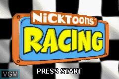 Title screen of the game NickToons Racing on Nintendo GameBoy Advance