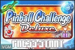 Title screen of the game Pinball Challenge Deluxe on Nintendo GameBoy Advance