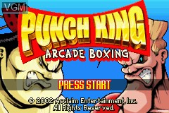 Title screen of the game Punch King on Nintendo GameBoy Advance