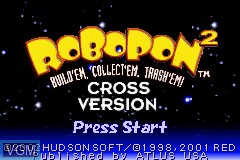 Title screen of the game Robopon 2 - Cross Version on Nintendo GameBoy Advance