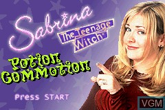 Title screen of the game Sabrina the Teenage Witch - Potion Commotion on Nintendo GameBoy Advance