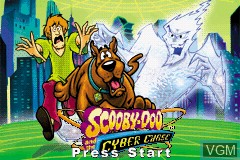 Title screen of the game Scooby-Doo and the Cyber Chase on Nintendo GameBoy Advance
