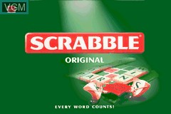 Title screen of the game Scrabble on Nintendo GameBoy Advance