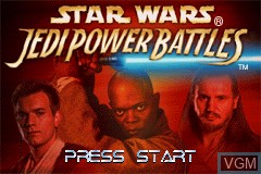 Title screen of the game Star Wars - Jedi Power Battles on Nintendo GameBoy Advance