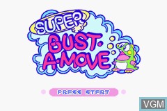 Title screen of the game Super Bust-A-Move on Nintendo GameBoy Advance