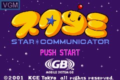 Title screen of the game Starcom - Star Communicator on Nintendo GameBoy Advance