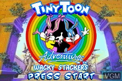 Title screen of the game Tiny Toon Adventures - Wacky Stackers on Nintendo GameBoy Advance