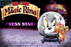 Title screen of the game Tom and Jerry - The Magic Ring on Nintendo GameBoy Advance