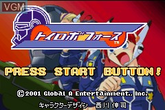 Title screen of the game Toy Robo Force on Nintendo GameBoy Advance
