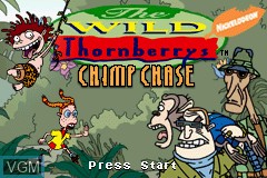 Title screen of the game Wild Thornberrys, The - Chimp Chase on Nintendo GameBoy Advance