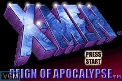 Title screen of the game X-Men - Reign of Apocalypse on Nintendo GameBoy Advance