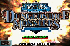 Title screen of the game Yu-Gi-Oh! Dungeon Dice Monsters on Nintendo GameBoy Advance