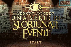 Title screen of the game Lemony Snicket - Una Serie di Sfortunati Eventi on Nintendo GameBoy Advance