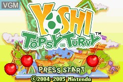 Title screen of the game Yoshi Topsy-Turvy on Nintendo GameBoy Advance