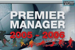 Title screen of the game Premier Manager 2005-2006 on Nintendo GameBoy Advance