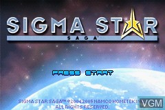 Title screen of the game Sigma Star Saga on Nintendo GameBoy Advance