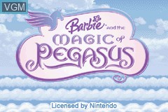 Title screen of the game Barbie and the Magic of Pegasus on Nintendo GameBoy Advance