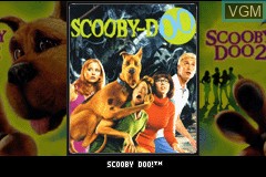 Title screen of the game 2 Games in 1 - Scooby-Doo + Scooby-Doo 2 - Desatado on Nintendo GameBoy Advance