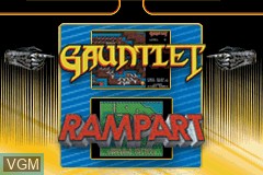 Title screen of the game Gauntlet / Rampart on Nintendo GameBoy Advance