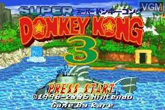Title screen of the game Super Donkey Kong 3 on Nintendo GameBoy Advance
