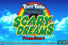 Title screen of the game Tiny Toon Adventures - Scary Dreams on Nintendo GameBoy Advance