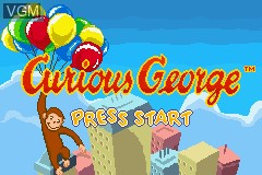 Title screen of the game Curious George on Nintendo GameBoy Advance