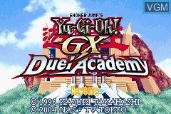 Title screen of the game Yu-Gi-Oh! GX - Duel Academy on Nintendo GameBoy Advance