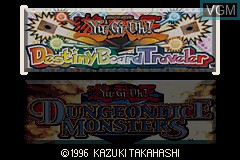 Title screen of the game Yu-Gi-Oh! Double Pack 2 on Nintendo GameBoy Advance