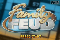 Title screen of the game Family Feud on Nintendo GameBoy Advance