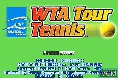 Title screen of the game WTA Tour Tennis on Nintendo GameBoy Advance