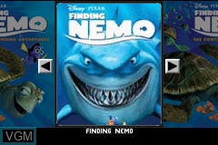 Title screen of the game 2 Games in 1 - Finding Nemo / Finding Nemo - The Continuing Adventures on Nintendo GameBoy Advance