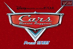 Title screen of the game Cars - Motori Ruggenti on Nintendo GameBoy Advance