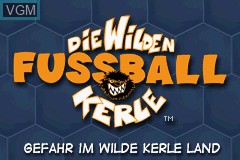 Title screen of the game Wilden Fussball-Kerle, Die - Gefahr im Wilde Kerle Land on Nintendo GameBoy Advance
