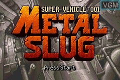 Title screen of the game Metal Slug - Super Vehicle-001 on Nintendo GameBoy Advance