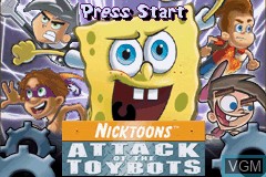 Title screen of the game Nicktoons - Attack of the Toybots on Nintendo GameBoy Advance