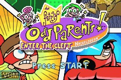 Title screen of the game Fairly OddParents! Enter the Cleft, The on Nintendo GameBoy Advance