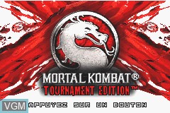 Title screen of the game Mortal Kombat - Tournament Edition on Nintendo GameBoy Advance