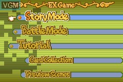 Menu screen of the game Boulder Dash EX on Nintendo GameBoy Advance